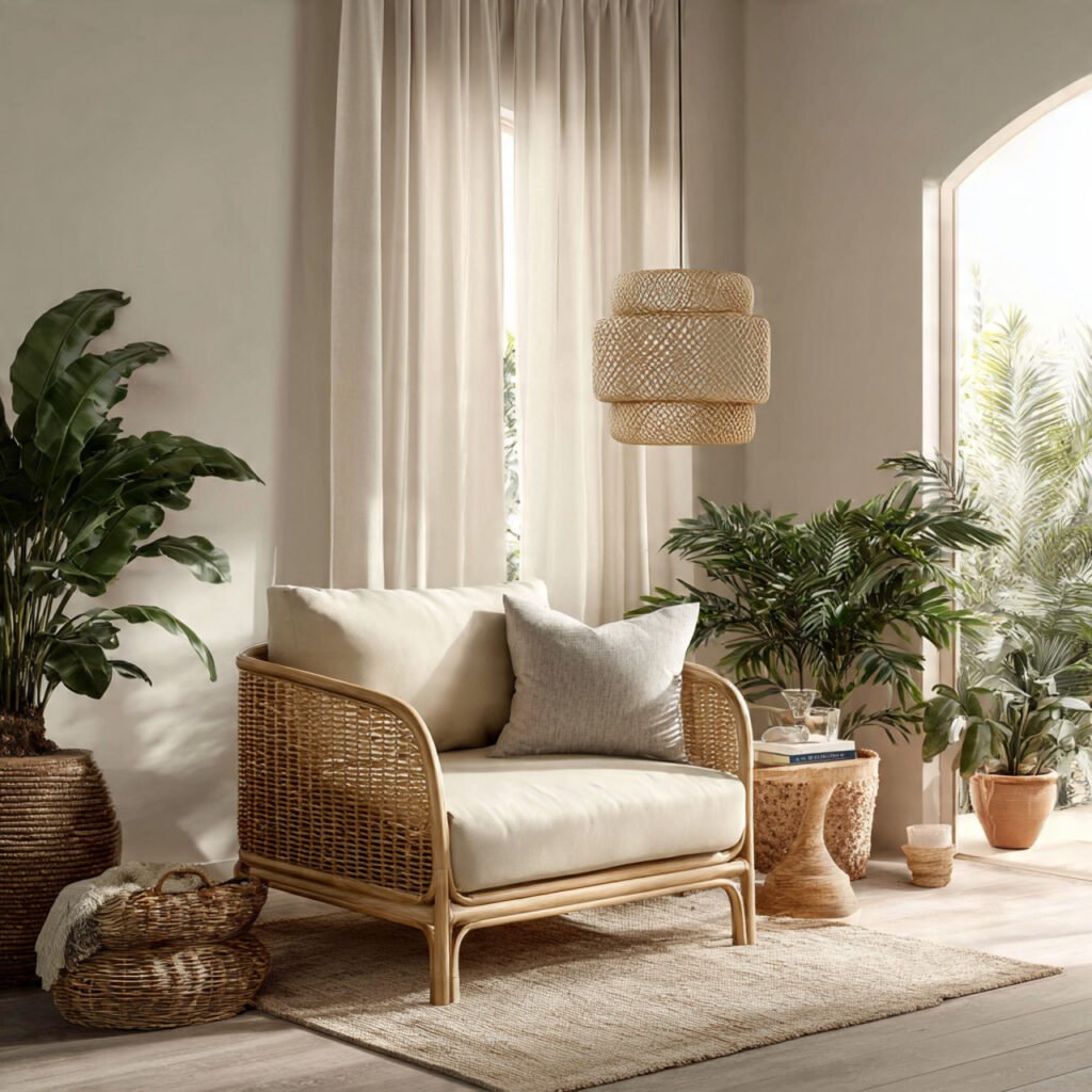 Rattan and Wicker Living Room Ideas
