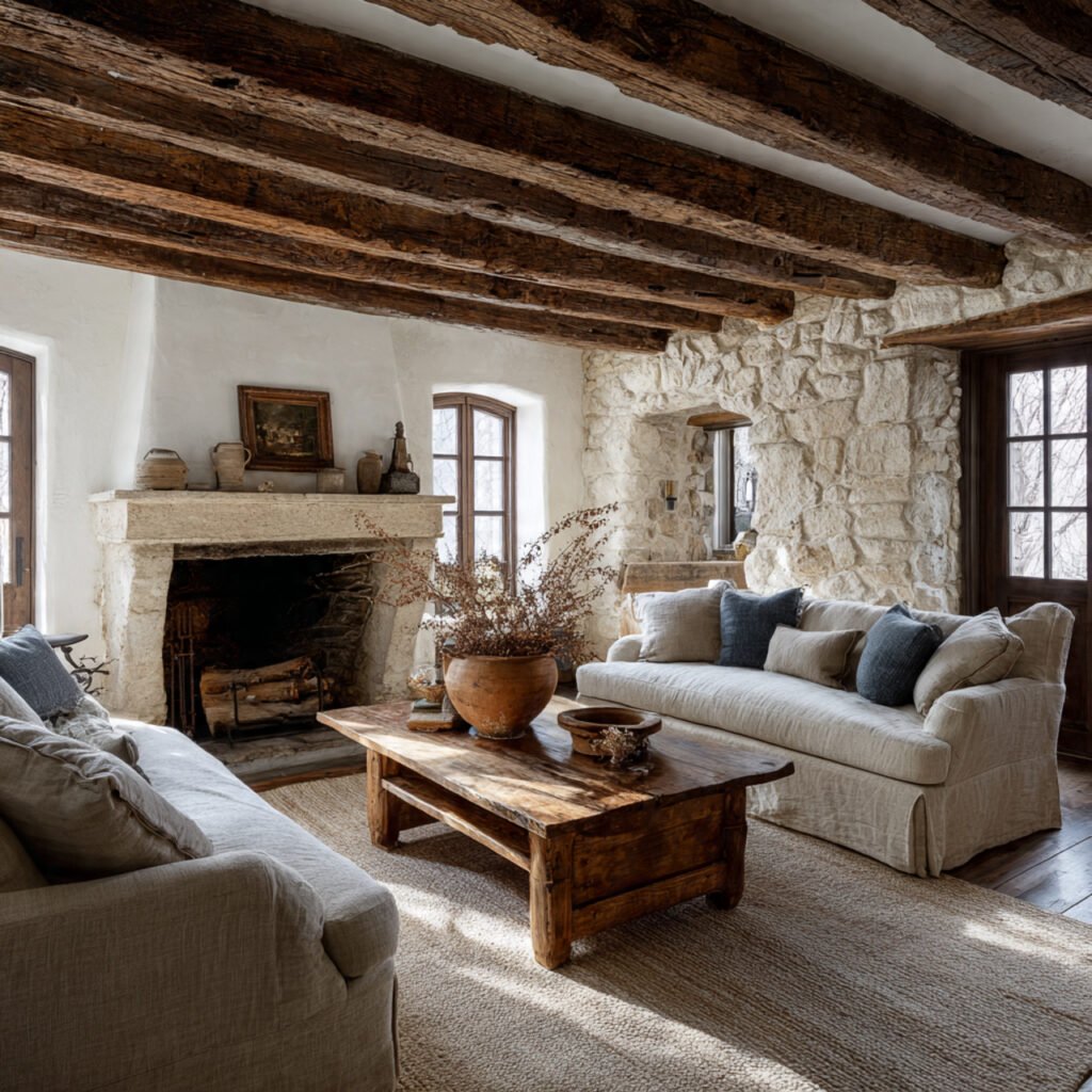 Exposed Wooden Beam Ceiling