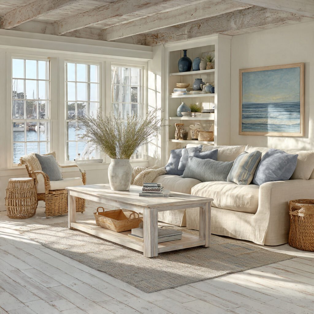 Whitewashed Wood Living Room Ideas