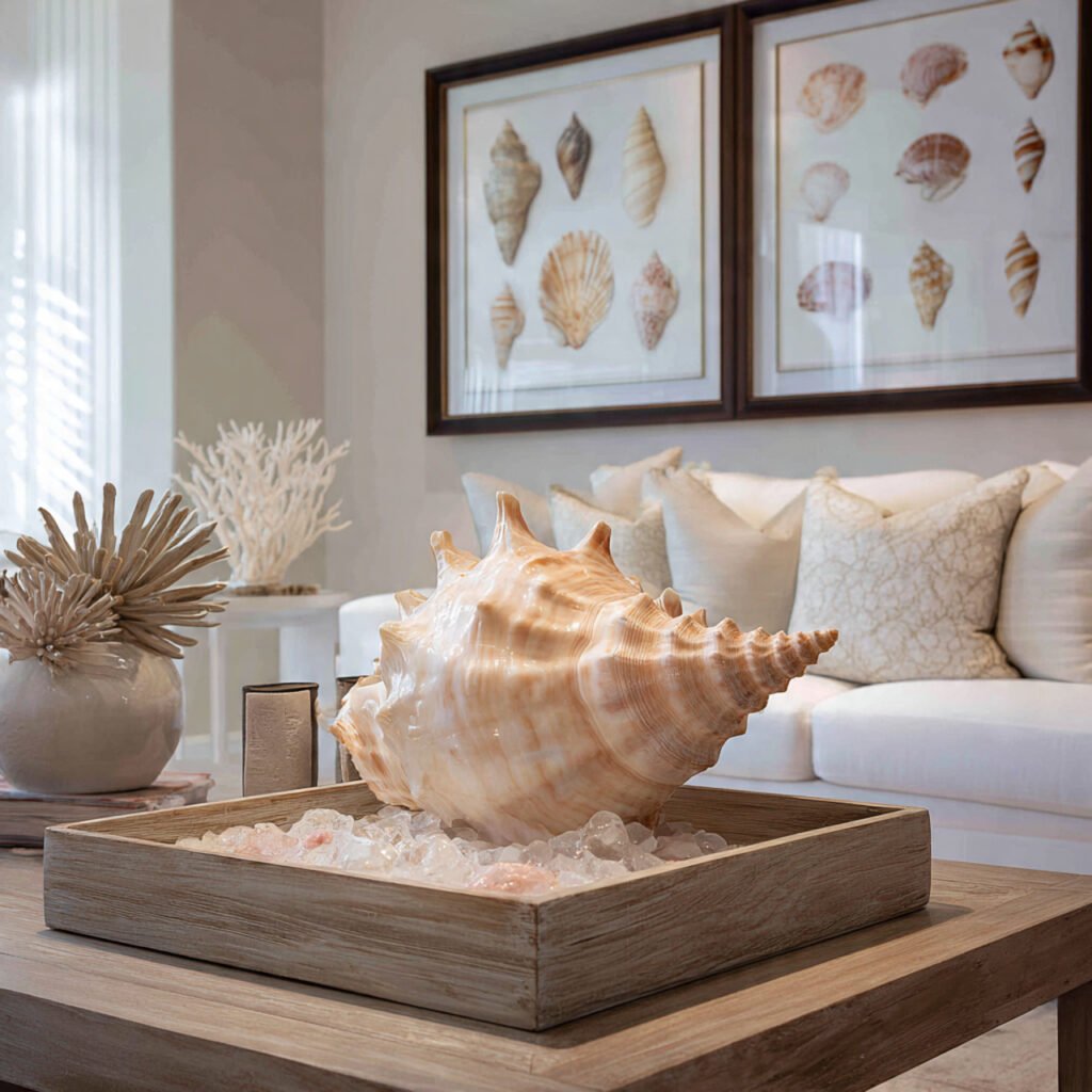 Seashell Accent Decor Living Room Ideas