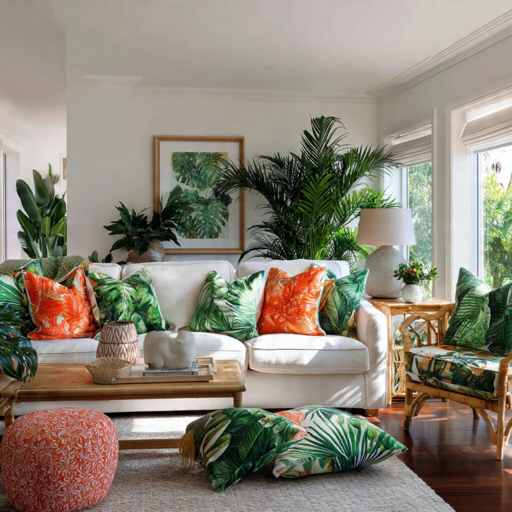 Tropical Coastal Living Room Ideas