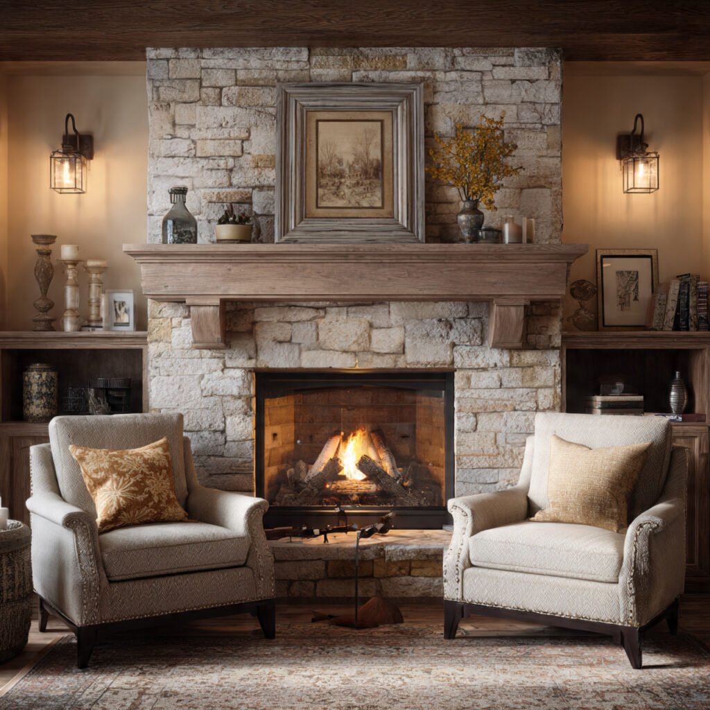 Living Room Layout with Fireplace as Focal Point