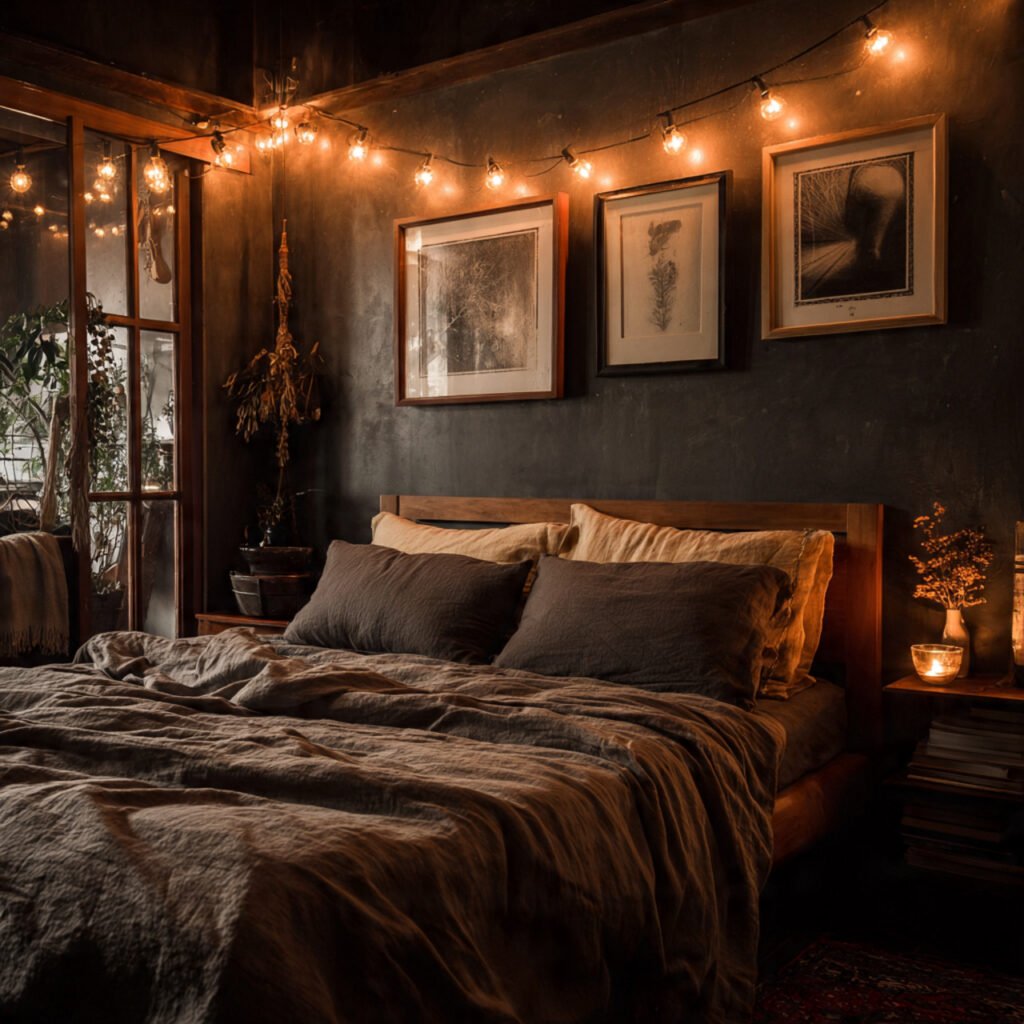 Bedroom String Lights Ideas