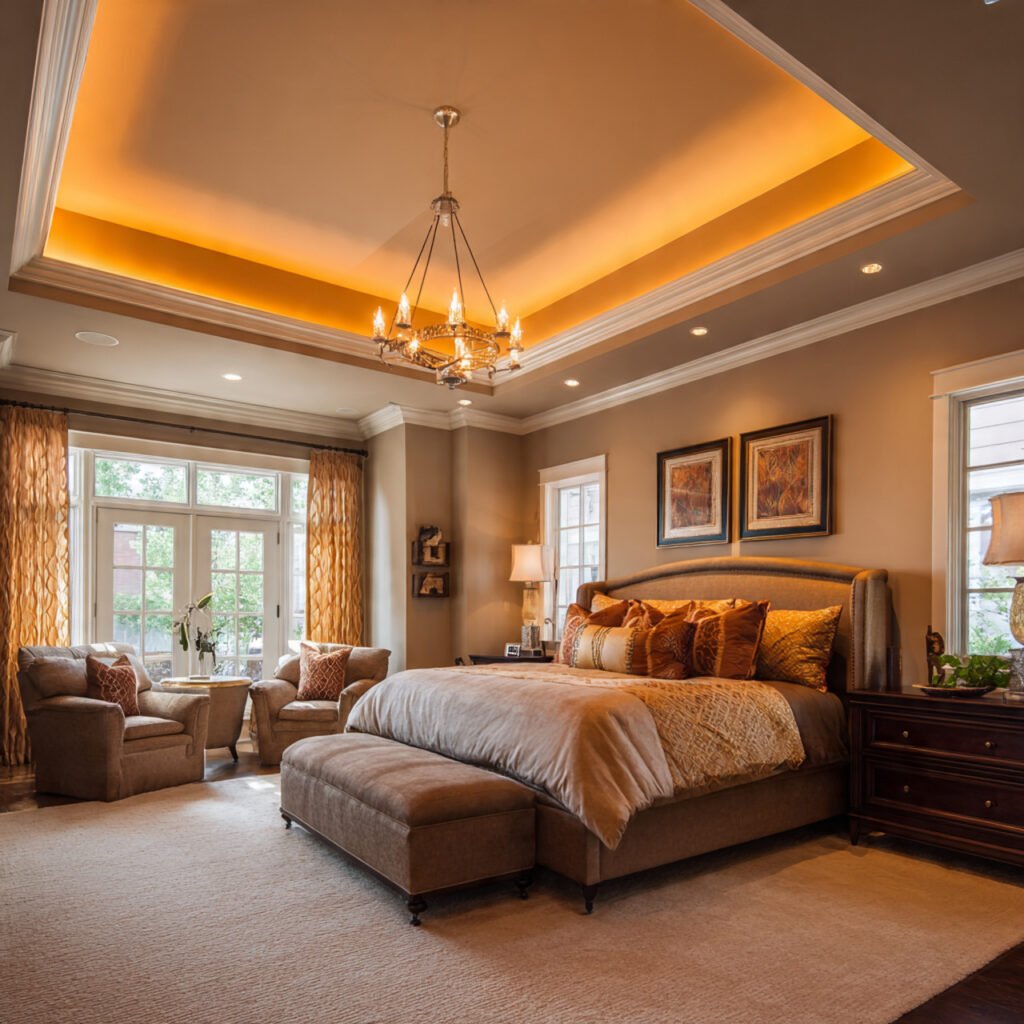Bedroom Tray Ceiling Lighting Ideas