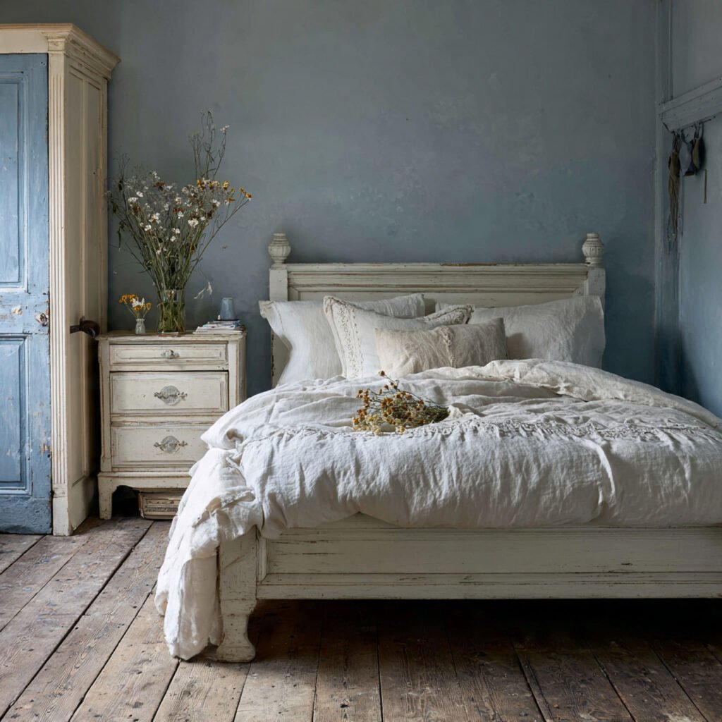 Dusty Blue Farmhouse Bedroom Ideas
