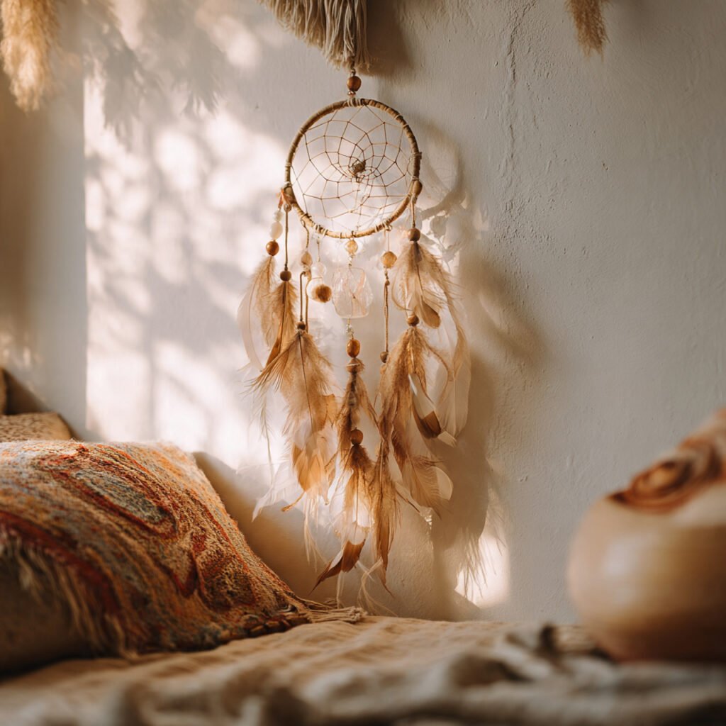 25 Boho Bedroom Decor Ideas That Transform Any Room Instantly 21 Feather Dream Catcher Ideas