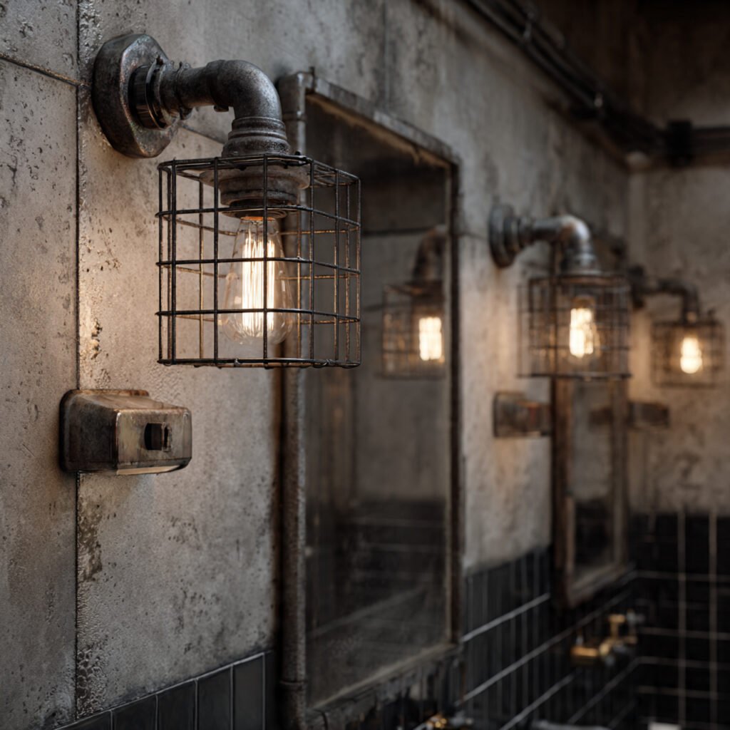 Industrial Style Bathroom Light Fixtures Ideas