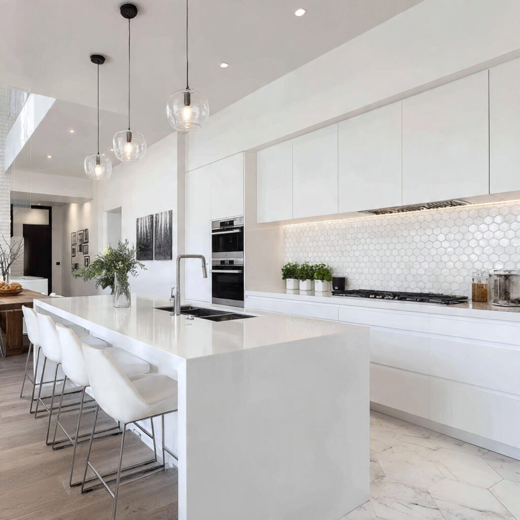 Monochrome Open Kitchen Design