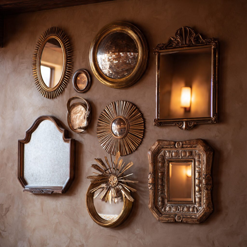 Vintage Mirror Arrangement Ideas