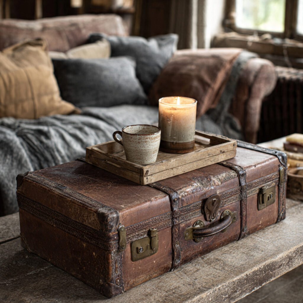 Vintage Trunk as Coffee Table