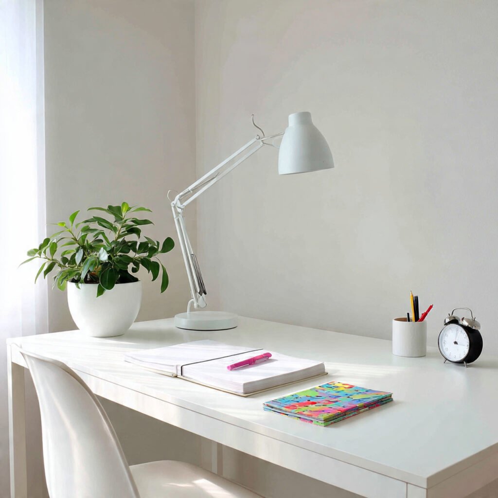 White Home Office Table Ideas