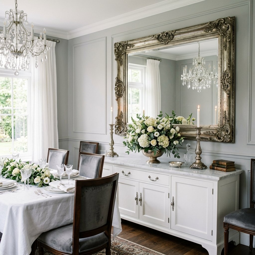 Antique Silver Mirror Dining Room Ideas