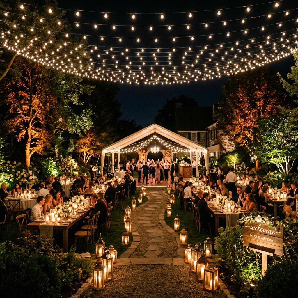 32 Backyard Wedding Celebration Ideas Every Couple Needs to See Right Now 23 Outdoor Wedding Lighting Decoration Ideas