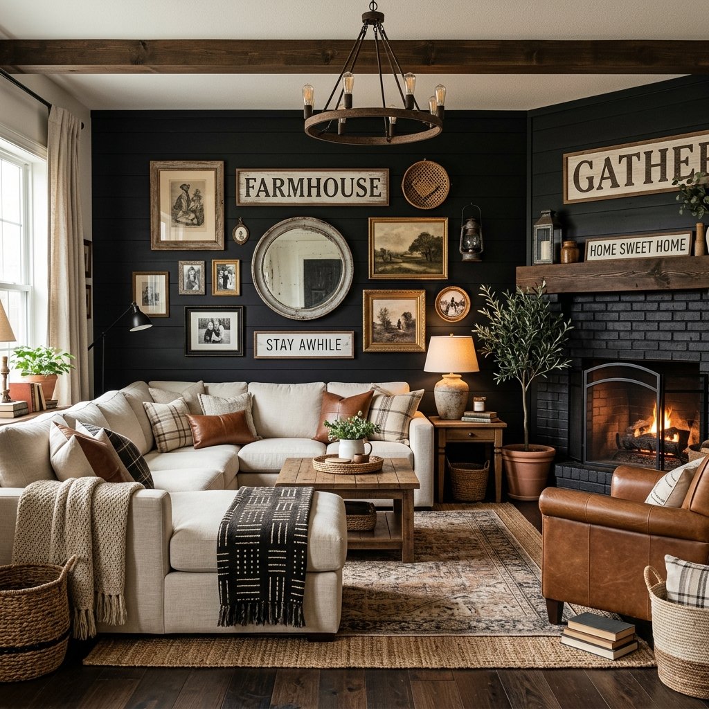 Rustic Wood Beam Living Room Ideas