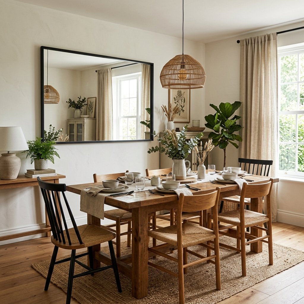 Black Framed Mirror Dining Room Ideas