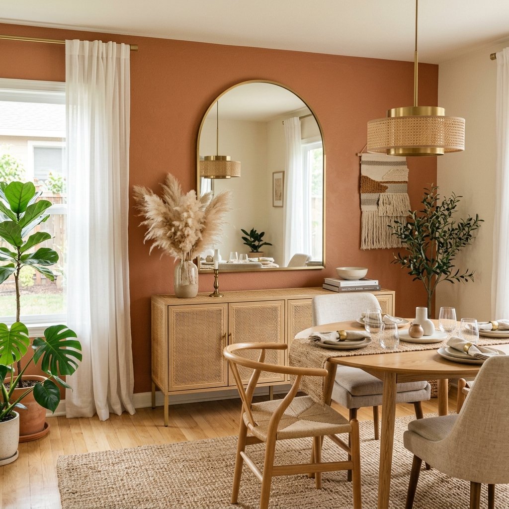 Brushed Brass Mirror Dining Room Ideas