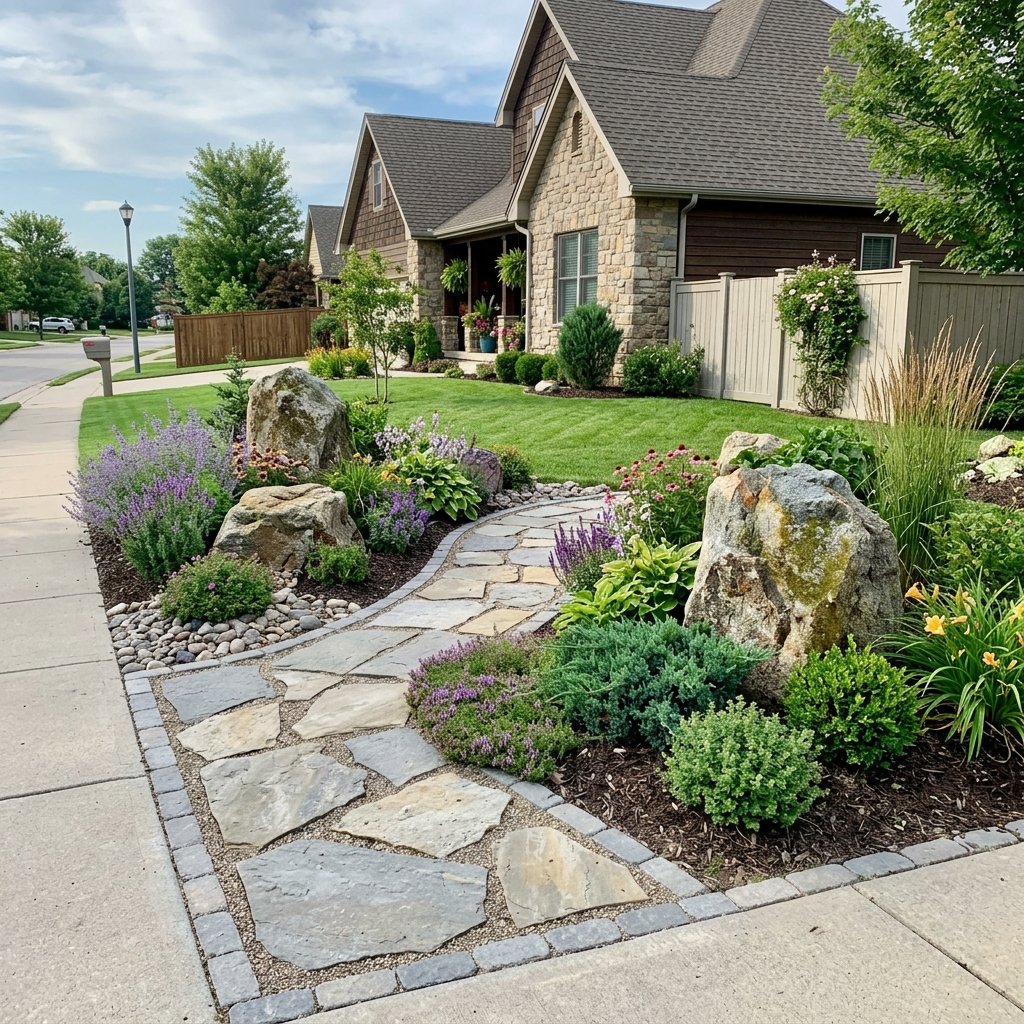 Landscaping Ideas With Boulders and Pavers