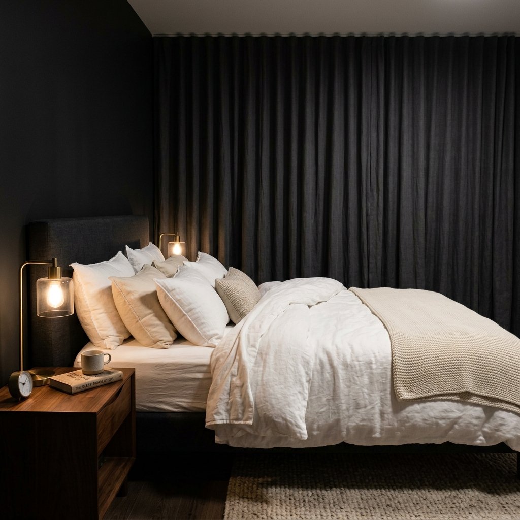 Blackout Curtains and Sleep Sanctuary Idea