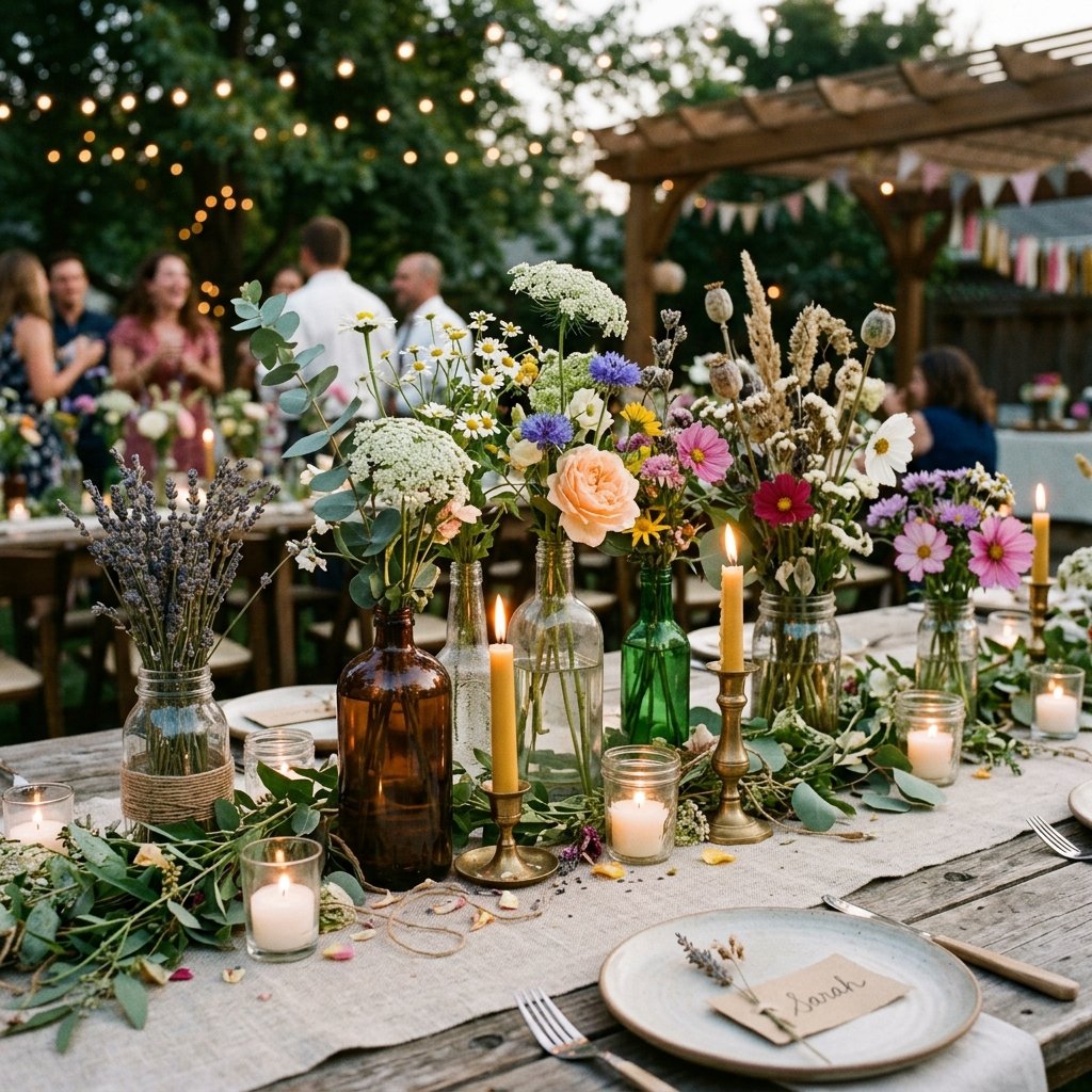 32 Backyard Wedding Celebration Ideas Every Couple Needs to See Right Now 21 DIY Wedding Reception Centerpiece Ideas