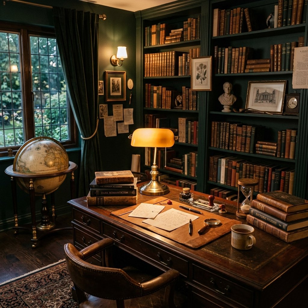 Dark Academia Home Office Ideas