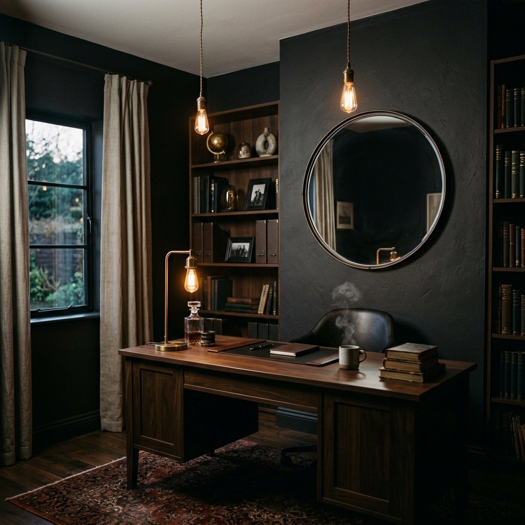 Dark Moody Home Office Ideas