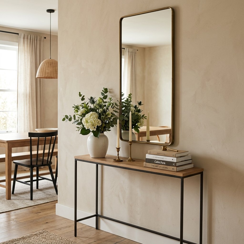 Dining Room Mirror decor Above Console Table Ideas
