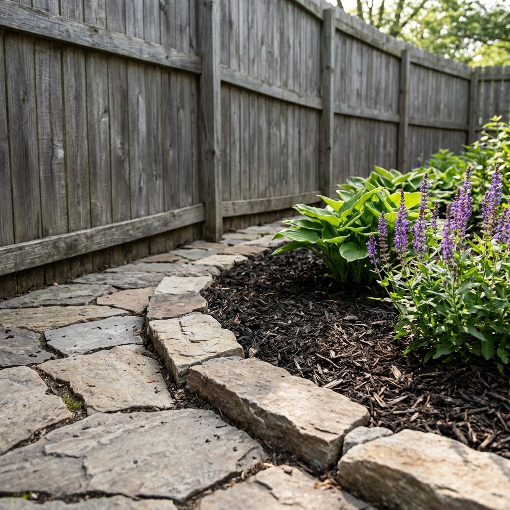 Garden Edging Along Fence Ideas