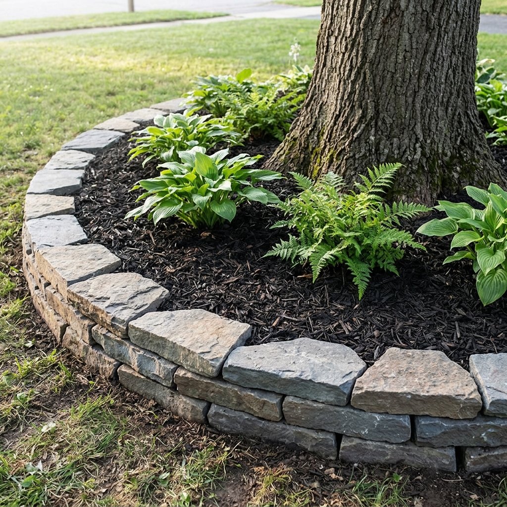 Garden Edging Around Trees Ideas