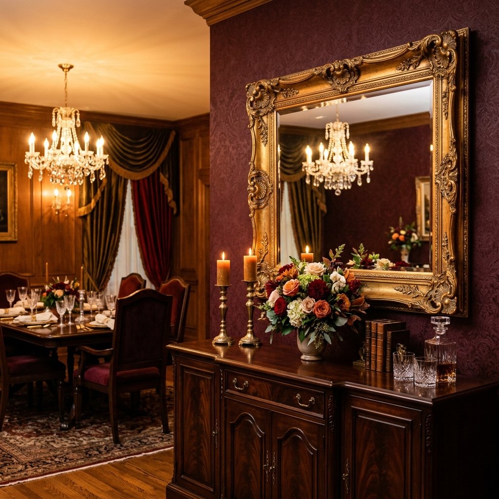 Gold Framed Mirror Dining Room Ideas