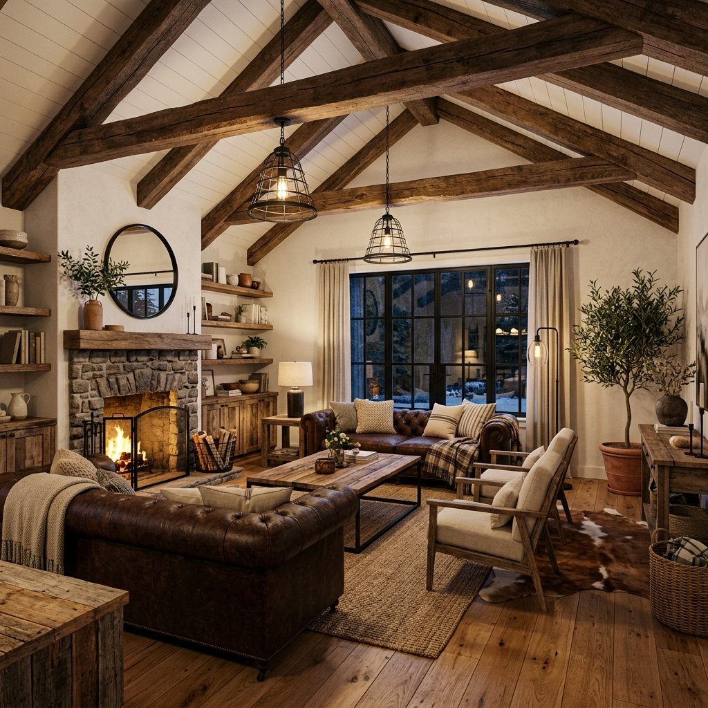 Industrial Farmhouse Living Room Ideas