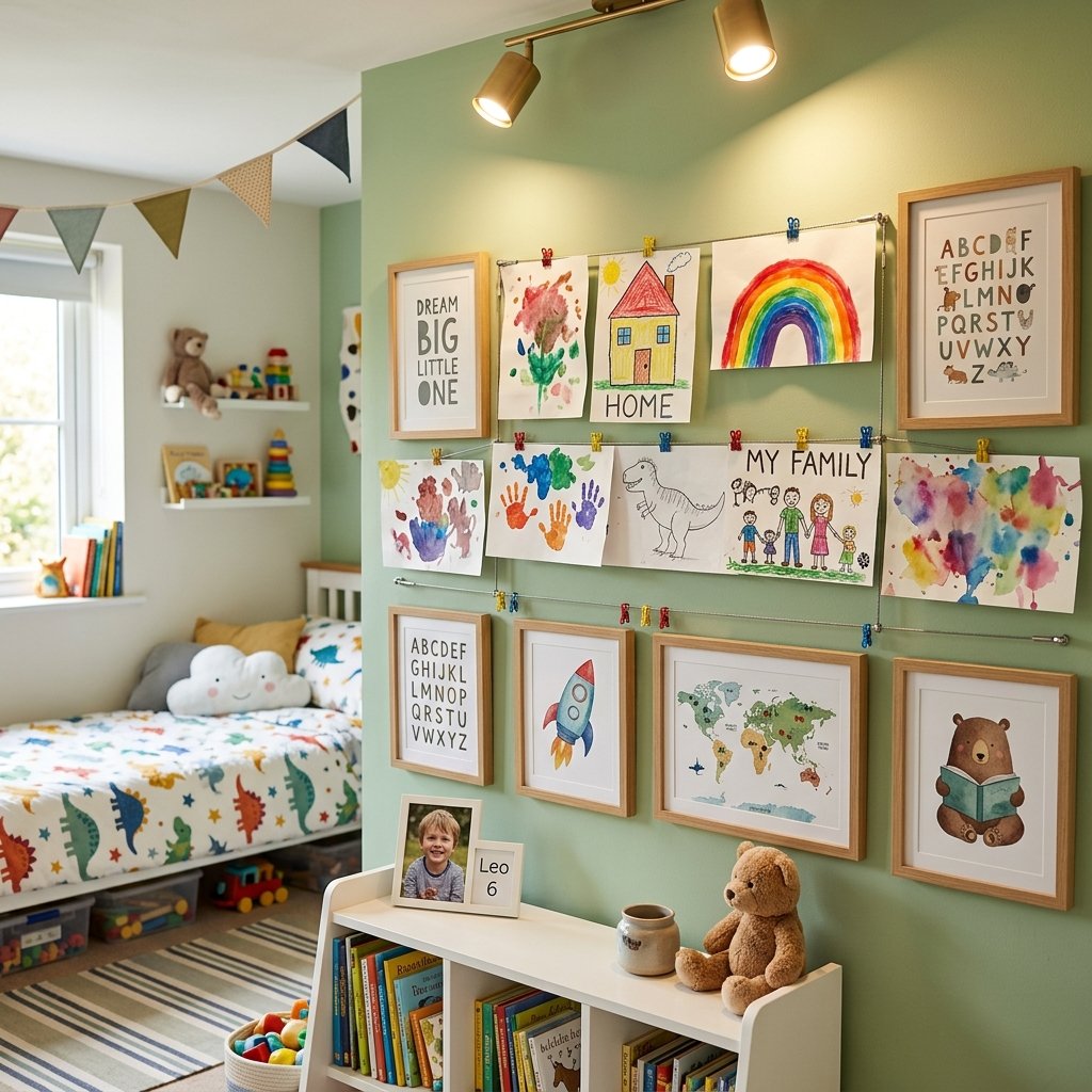 32 Creative Kids Room Ideas to Transform Any Bedroom Fast 31 Kids Room Art Display Ideas