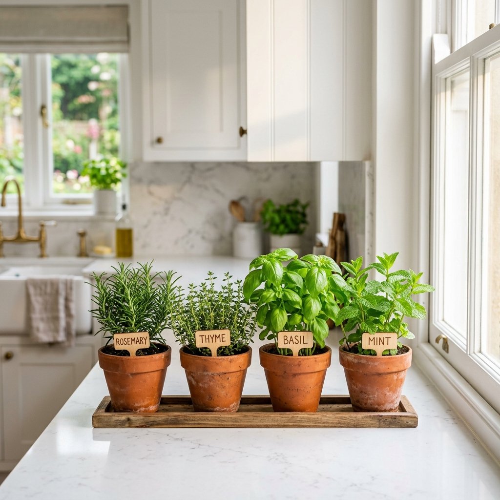Kitchen Island Herb Garden Ideas