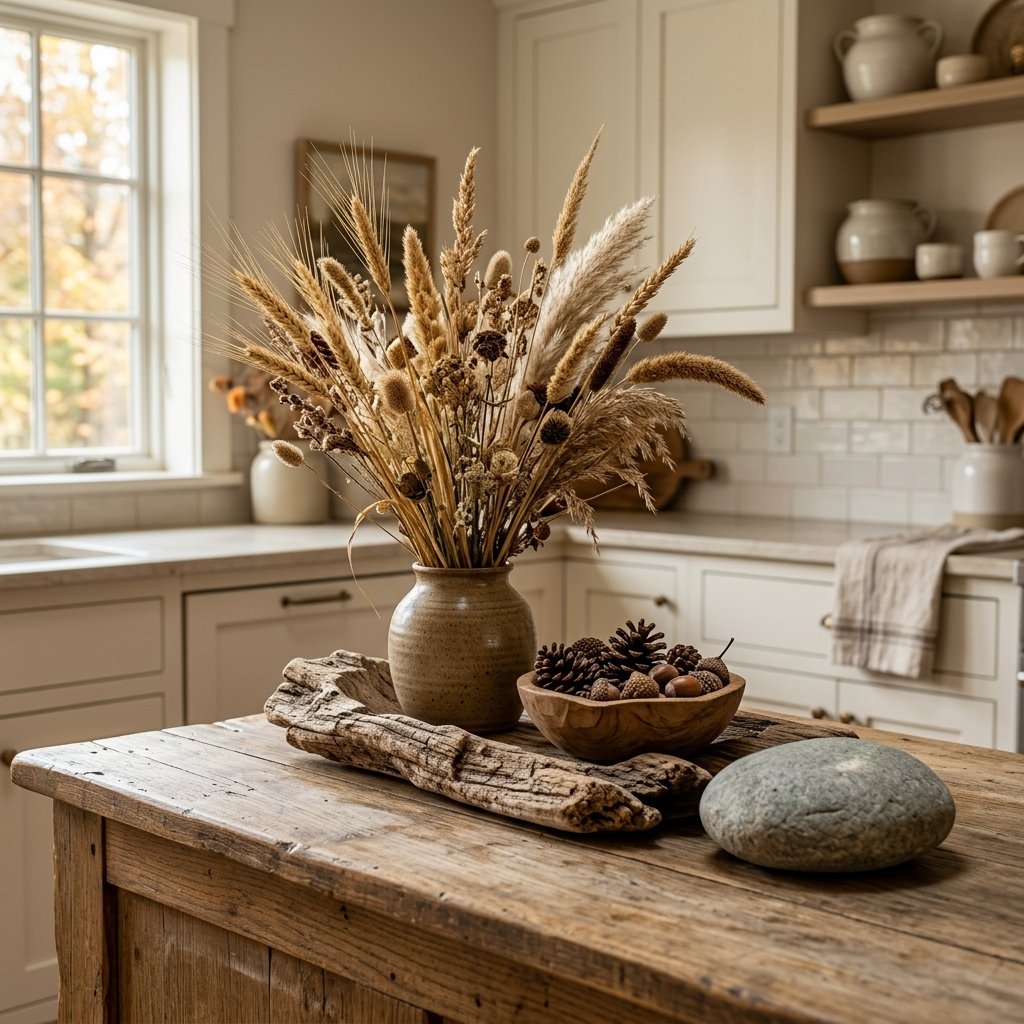 Kitchen Island Natural Element Ideas