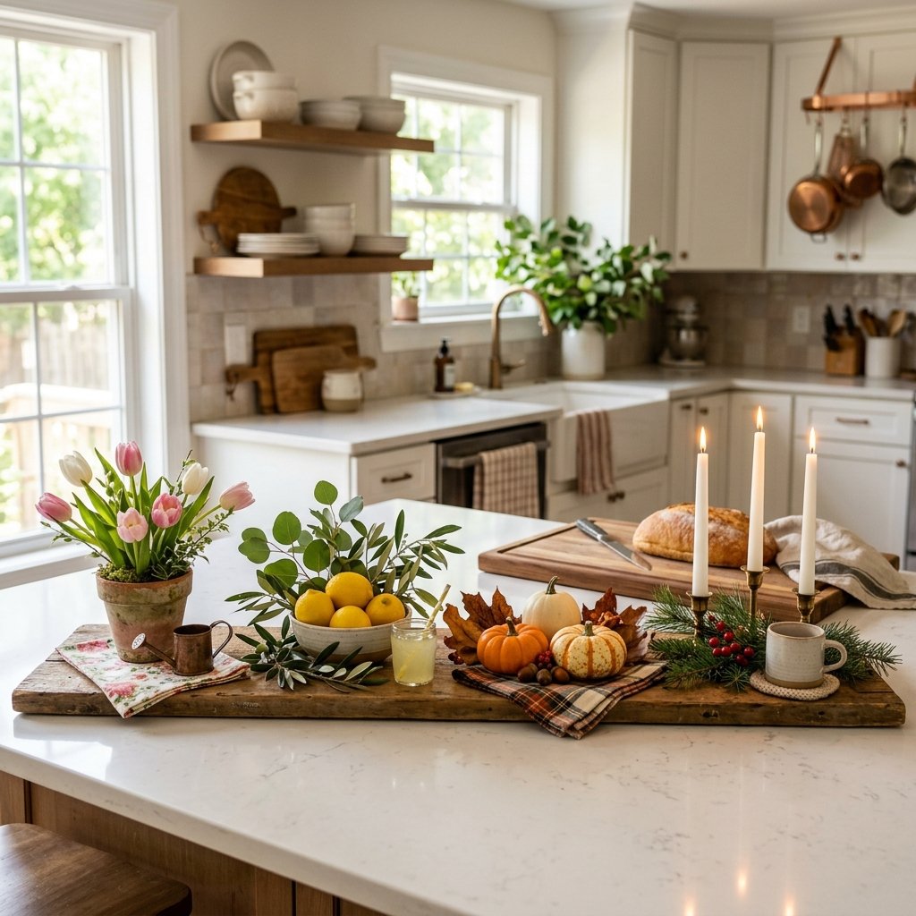 Seasonal Kitchen Island Decor Ideas