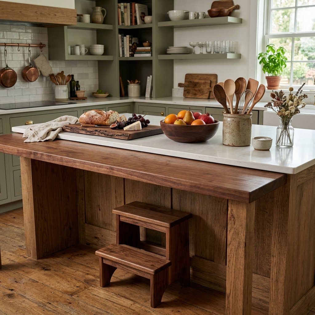 Kitchen Island Wooden Accent Ideas