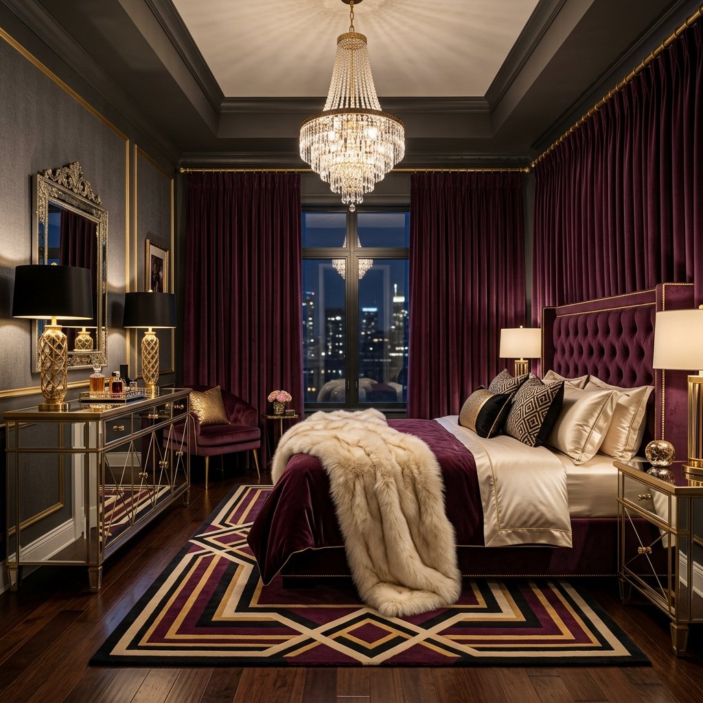 Hollywood Regency Bedroom Decor Idea