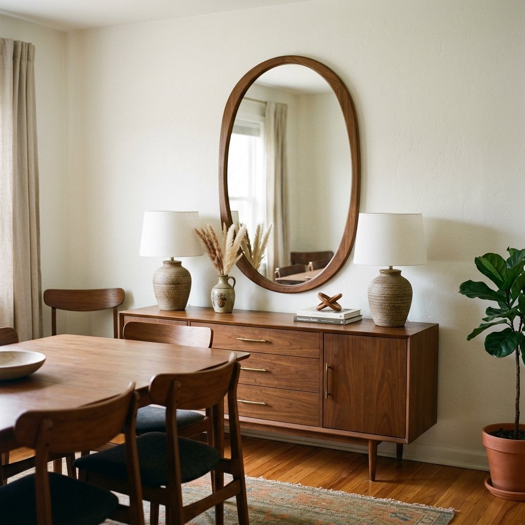Mid-Century Modern Dining Room Mirror decor Ideas