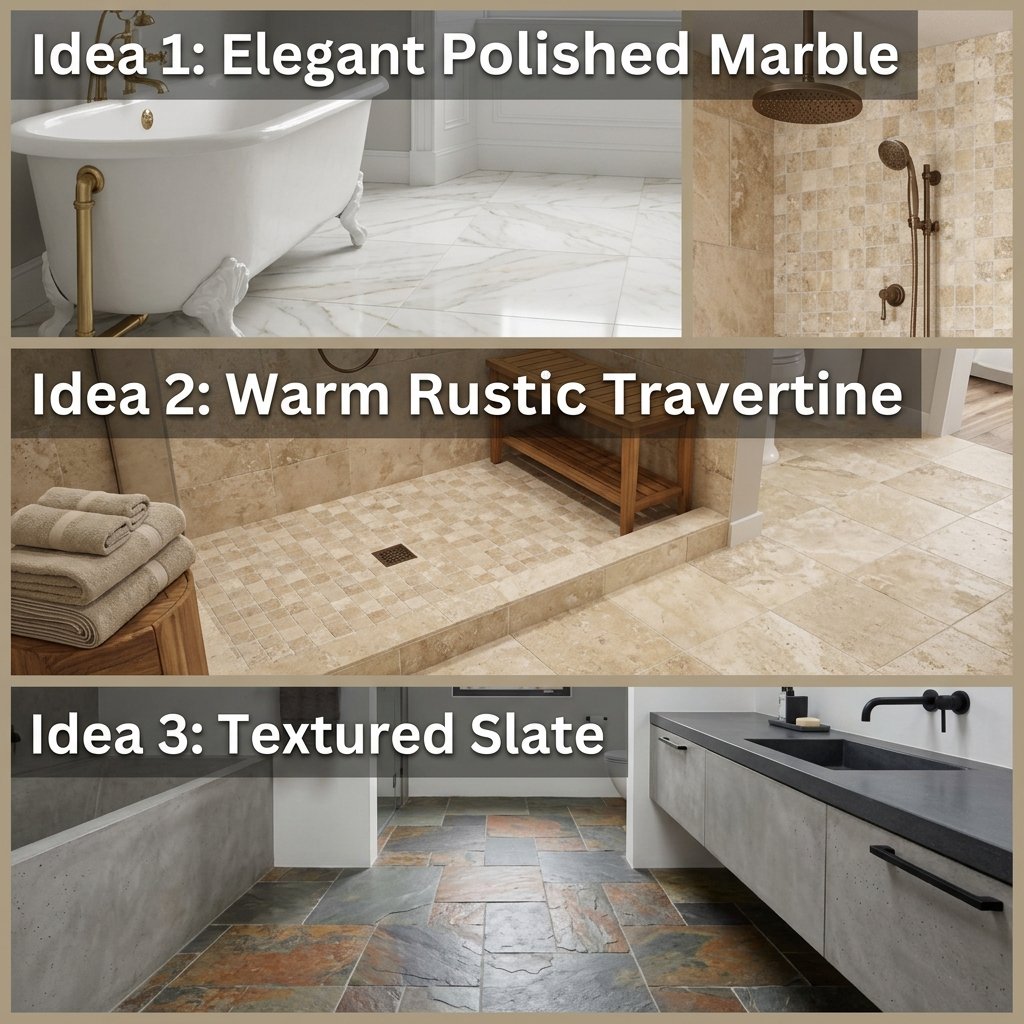 30 Modern Spanish Bathroom Inspiration for a Timeless Luxury Look 16 Natural Stone Bathroom Flooring Ideas