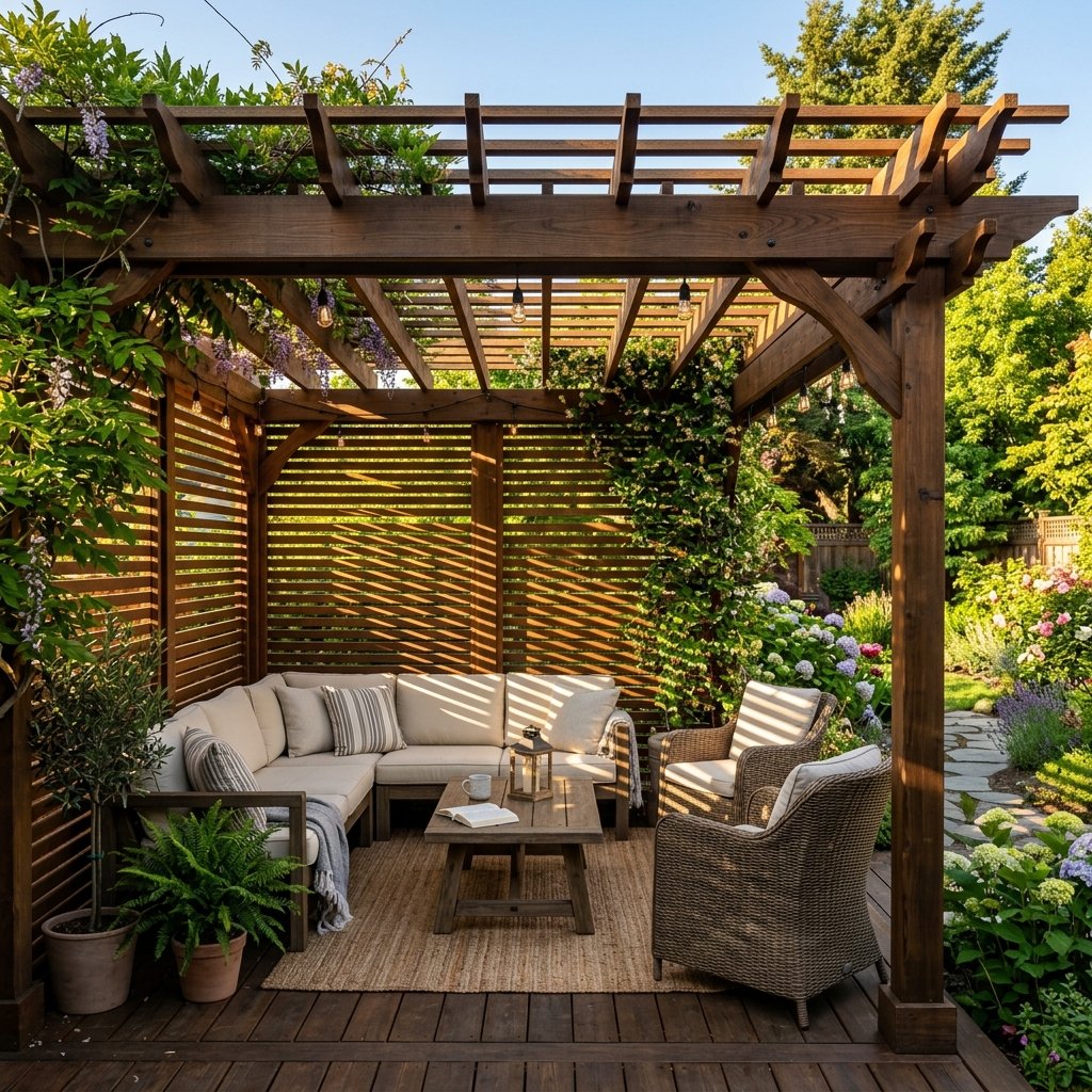 Pergola Ideas With Privacy Screen