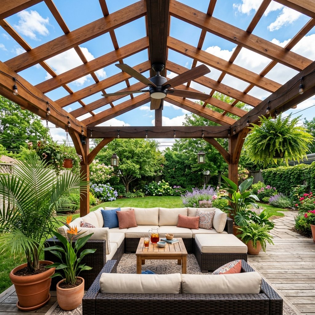 Pergola Ideas With Fans