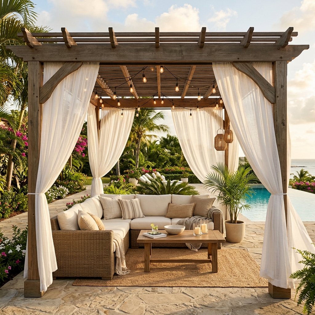 Pergola Ideas With Curtains