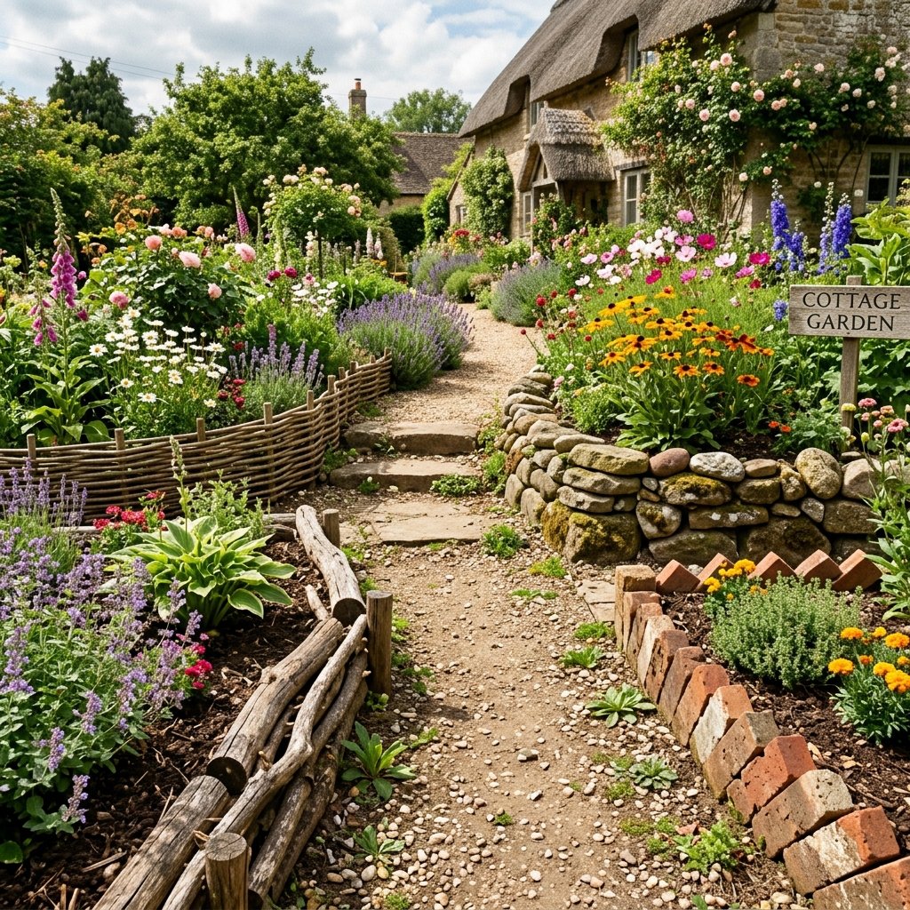 Rustic Garden Edging Ideas
