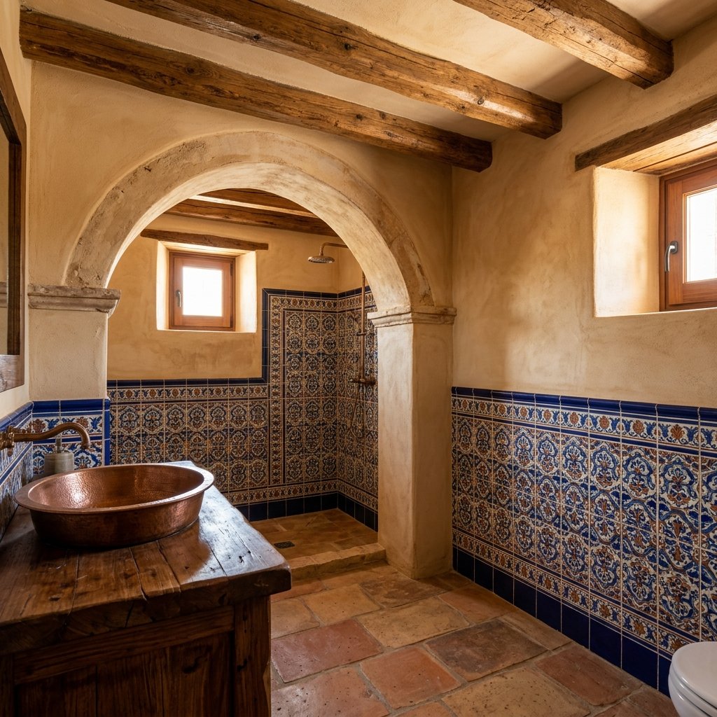 30 Modern Spanish Bathroom Inspiration for a Timeless Luxury Look 6 Andalusian Bathroom Decor Ideas