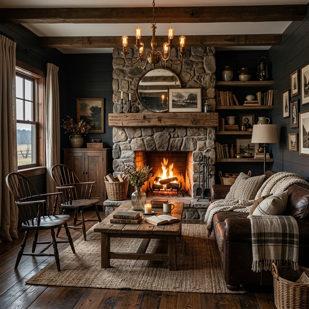 Rustic Black Living Room Ideas