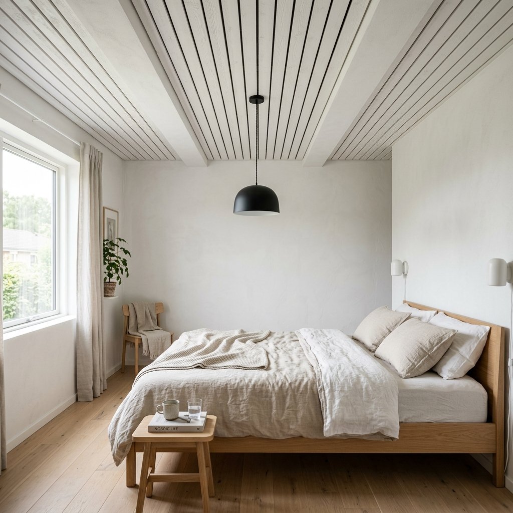Scandinavian Ceiling Ideas for Bedroom