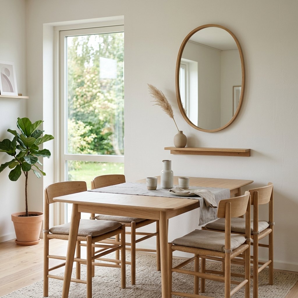 Scandinavian Dining Room Mirror decor Ideas