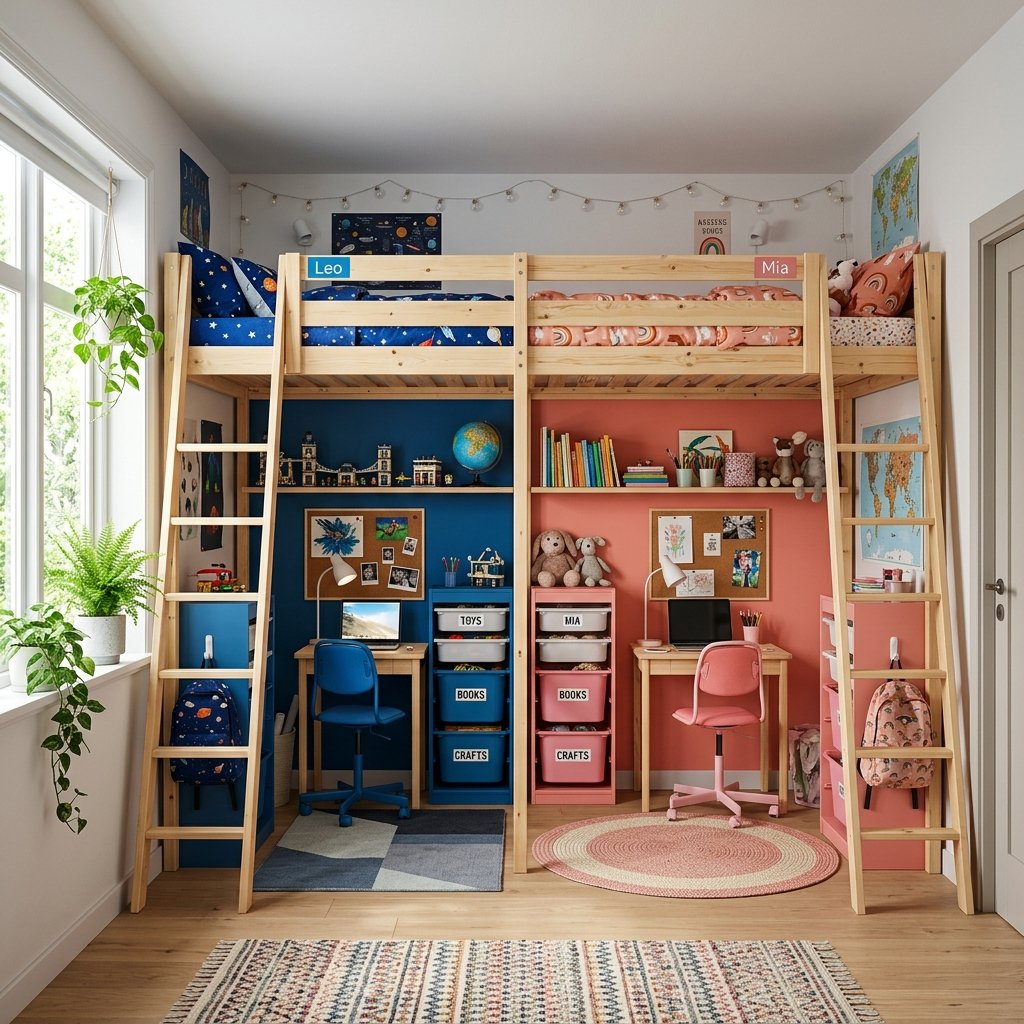 32 Creative Kids Room Ideas to Transform Any Bedroom Fast 21 Shared Creative Kids Room Ideas