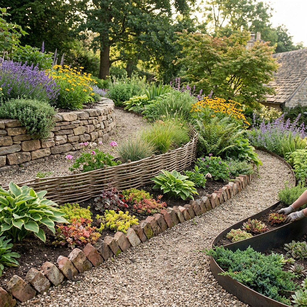 Sloped Garden Edging Ideas