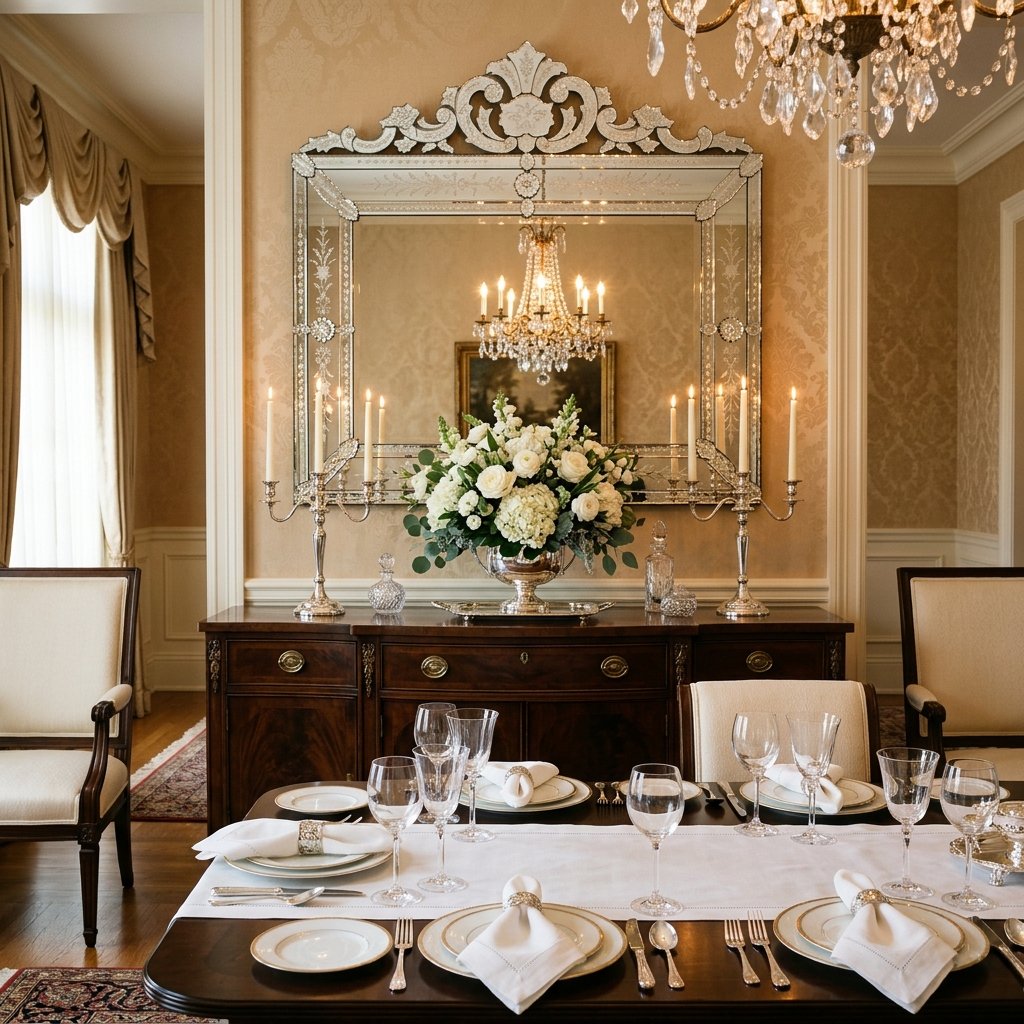Venetian Mirror Dining Room Decor Ideas