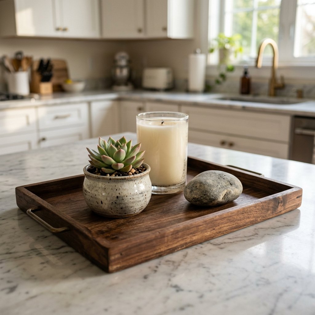 Kitchen Island Tray Styling Ideas